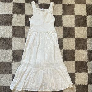 KAY + JAY white midi dress